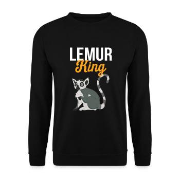 Lemur - Unisex Sweatshirt - black - Front - Alina (178cm) & Michal (187cm)
