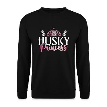 Cadeaux de chien Husky - Sweat-shirt Unisexe - noir - Devant - Alina (178cm) & Michal (187cm)
