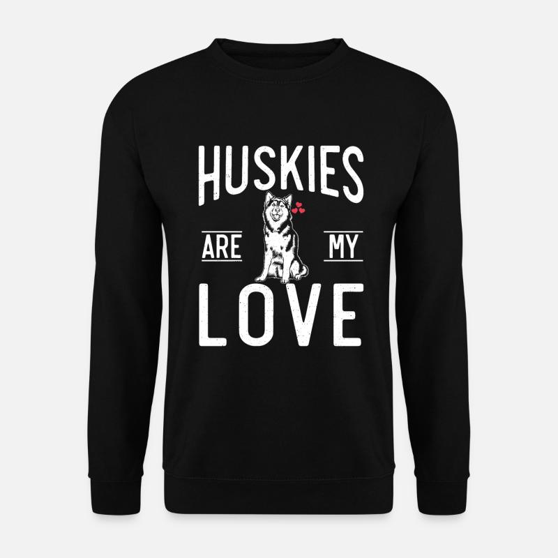 Husky-Hunde-Geschenke - Unisex Pullover - Schwarz