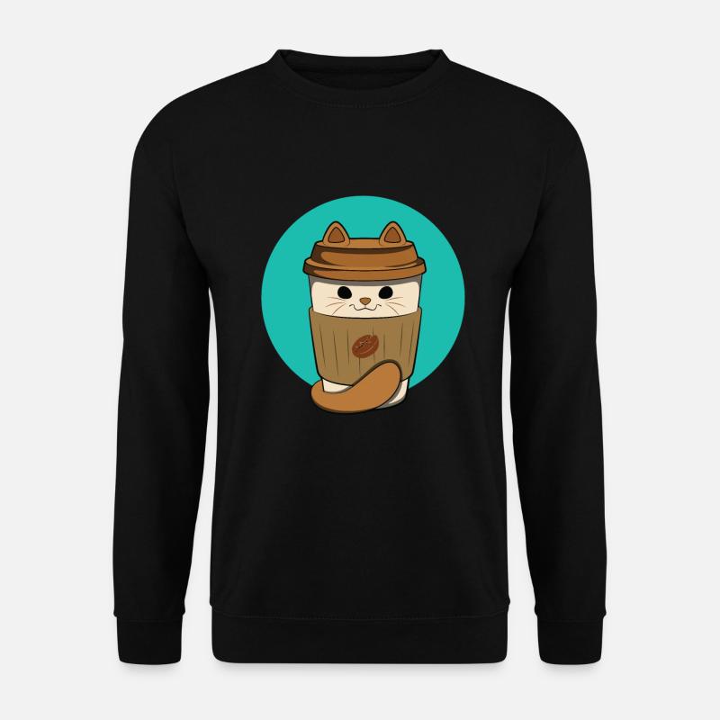 Coffee Cat - Unisex Sweatshirt - black