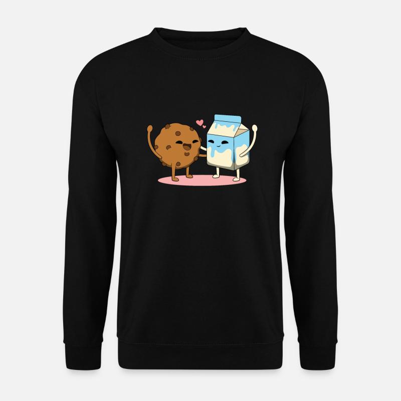 Kaffee-Milch-Paar - Unisex Pullover - Schwarz