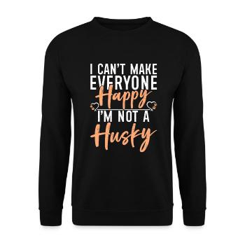 Cadeaux de chien Husky - Sweat-shirt Unisexe - noir - Devant - Alina (178cm) & Michal (187cm)
