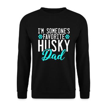 Cadeaux de chien Husky - Sweat-shirt Unisexe - noir - Devant - Alina (178cm) & Michal (187cm)
