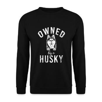 Cadeaux de chien Husky - Sweat-shirt Unisexe - noir - Devant - Alina (178cm) & Michal (187cm)