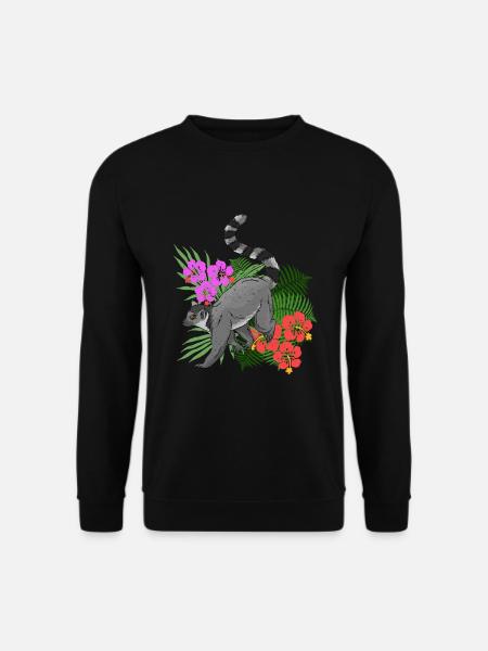 Fleurs de lémuriens - Sweat-shirt Unisexe - noir