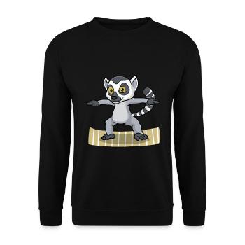 Yoga des lémuriens - Sweat-shirt Unisexe - noir - Devant - Alina (178cm) & Michal (187cm)