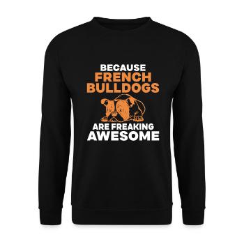 Cadeaux de bouledogue français - Sweat-shirt Unisexe - noir - Devant - Alina (178cm) & Michal (187cm)