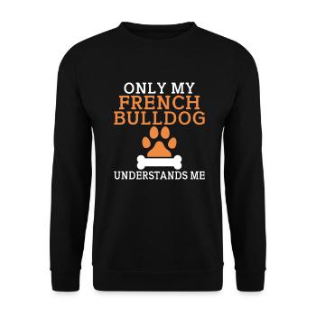 French Bulldog Gifts - Unisex Sweatshirt - black - Front - Alina (178cm) & Michal (187cm)