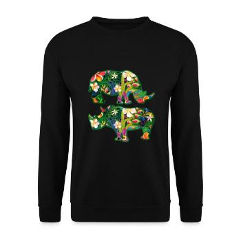 Nashorn - Unisex Pullover - Schwarz - Vorne - Alina (178cm) & Michal (187cm)