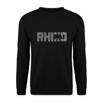 Rhinoceros - Unisex Sweatshirt - black - Front - Alina (178cm) & Michal (187cm)