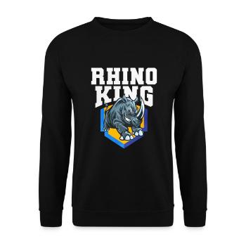 Rhinoceros - Unisex Sweatshirt - black - Front - Alina (178cm) & Michal (187cm)