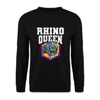 Rhinoceros - Unisex Sweatshirt - black - Front - Alina (178cm) & Michal (187cm)