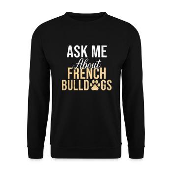 Cadeaux de bouledogue français - Sweat-shirt Unisexe - noir - Devant - Alina (178cm) & Michal (187cm)