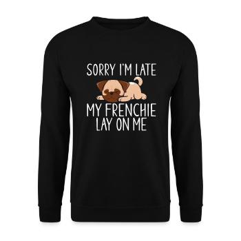 Cadeaux de bouledogue français - Sweat-shirt Unisexe - noir - Devant - Alina (178cm) & Michal (187cm)