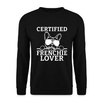French Bulldog Gifts - Unisex Sweatshirt - black - Front - Alina (178cm) & Michal (187cm)