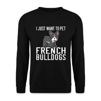 French Bulldog Gifts - Unisex Sweatshirt - black - Front - Alina (178cm) & Michal (187cm)