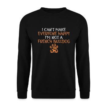 French Bulldog Gifts - Unisex Sweatshirt - black - Front - Alina (178cm) & Michal (187cm)