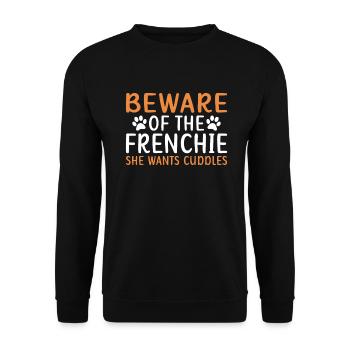 Cadeaux de bouledogue français - Sweat-shirt Unisexe - noir - Devant - Alina (178cm) & Michal (187cm)