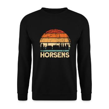 Horsens - Unisex Pullover - Schwarz - Vorne - Alina (178cm) & Michal (187cm)