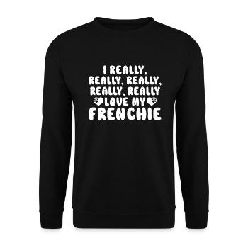 Cadeaux de bouledogue français - Sweat-shirt Unisexe - noir - Devant - Alina (178cm) & Michal (187cm)