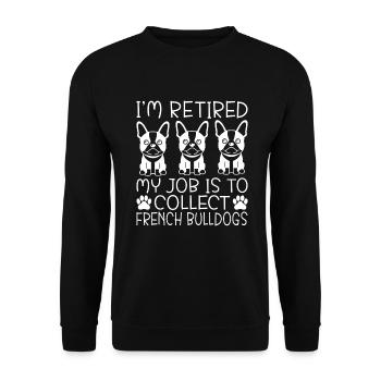 French Bulldog Gifts - Unisex Sweatshirt - black - Front - Alina (178cm) & Michal (187cm)