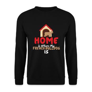 Cadeaux de bouledogue français - Sweat-shirt Unisexe - noir - Devant - Alina (178cm) & Michal (187cm)