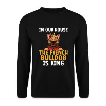 Cadeaux de bouledogue français - Sweat-shirt Unisexe - noir - Devant - Alina (178cm) & Michal (187cm)
