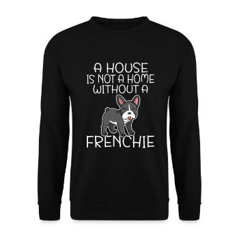 French Bulldog Gifts - Unisex Sweatshirt - black - Front - Alina (178cm) & Michal (187cm)