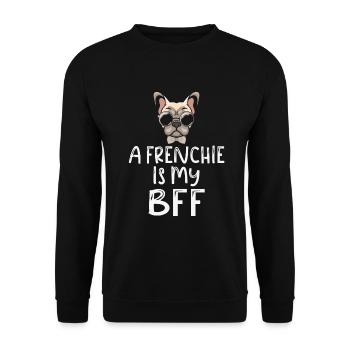 French Bulldog Gifts - Unisex Sweatshirt - black - Front - Alina (178cm) & Michal (187cm)