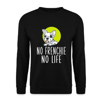 Cadeaux de bouledogue français - Sweat-shirt Unisexe - noir - Devant - Alina (178cm) & Michal (187cm)