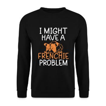 Cadeaux de bouledogue français - Sweat-shirt Unisexe - noir - Devant - Alina (178cm) & Michal (187cm)