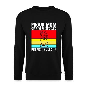 French Bulldog Gifts - Unisex Sweatshirt - black - Front - Alina (178cm) & Michal (187cm)