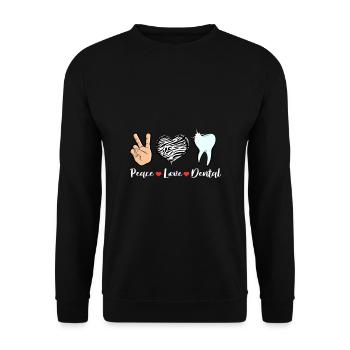 Dents dentaires Dentiste Dentiste - Sweat-shirt Unisexe - noir - Devant - Alina (178cm) & Michal (187cm)