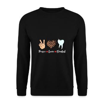 Dents dentaires Dentiste Dentiste - Sweat-shirt Unisexe - noir - Devant - Alina (178cm) & Michal (187cm)