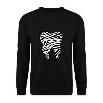 Zahn Zähne Zahnarzt Zahnmedizinische Angestellte - Unisex Pullover - Schwarz - Vorne - Alina (178cm) & Michal (187cm)