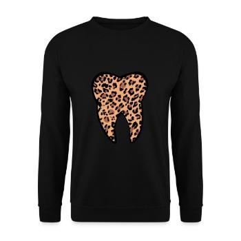 Zahn Zähne Zahnarzt Zahnmedizinische Angestellte - Unisex Pullover - Schwarz - Vorne - Alina (178cm) & Michal (187cm)