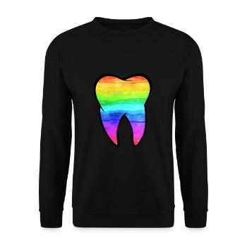 Zahn Zähne Zahnarzt Zahnmedizinische Angestellte - Unisex Pullover - Schwarz - Vorne - Alina (178cm) & Michal (187cm)