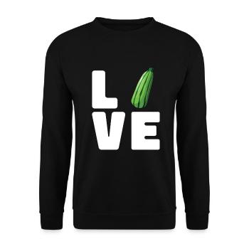 Courgette - Unisex Sweatshirt - black - Front - Alina (178cm) & Michal (187cm)