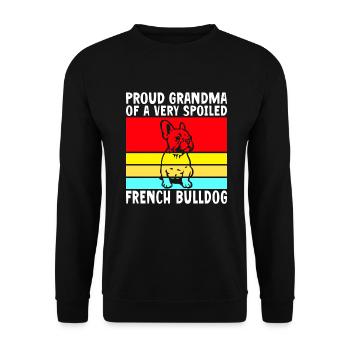 French Bulldog Gifts - Unisex Sweatshirt - black - Front - Alina (178cm) & Michal (187cm)