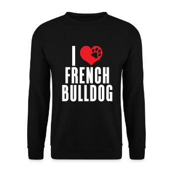 French Bulldog Gifts - Unisex Sweatshirt - black - Front - Alina (178cm) & Michal (187cm)
