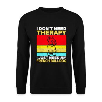 French Bulldog Gifts - Unisex Sweatshirt - black - Front - Alina (178cm) & Michal (187cm)