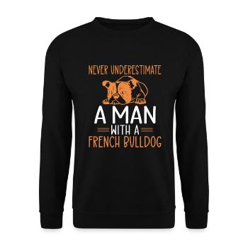 French Bulldog Gifts - Unisex Sweatshirt - black - Front - Alina (178cm) & Michal (187cm)