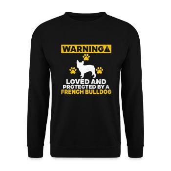 French Bulldog Gifts - Unisex Sweatshirt - black - Front - Alina (178cm) & Michal (187cm)