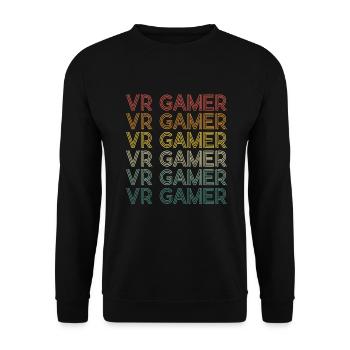 Cadeau VR de réalité virtuelle - Sweat-shirt Unisexe - noir - Devant - Alina (178cm) & Michal (187cm)