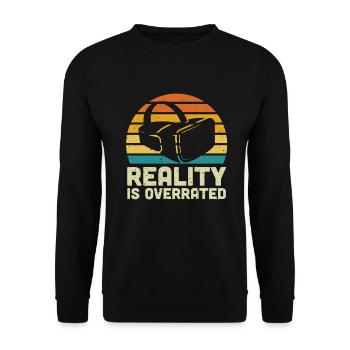 Virtual Reality VR Gift - Unisex Sweatshirt - black - Front - Alina (178cm) & Michal (187cm)