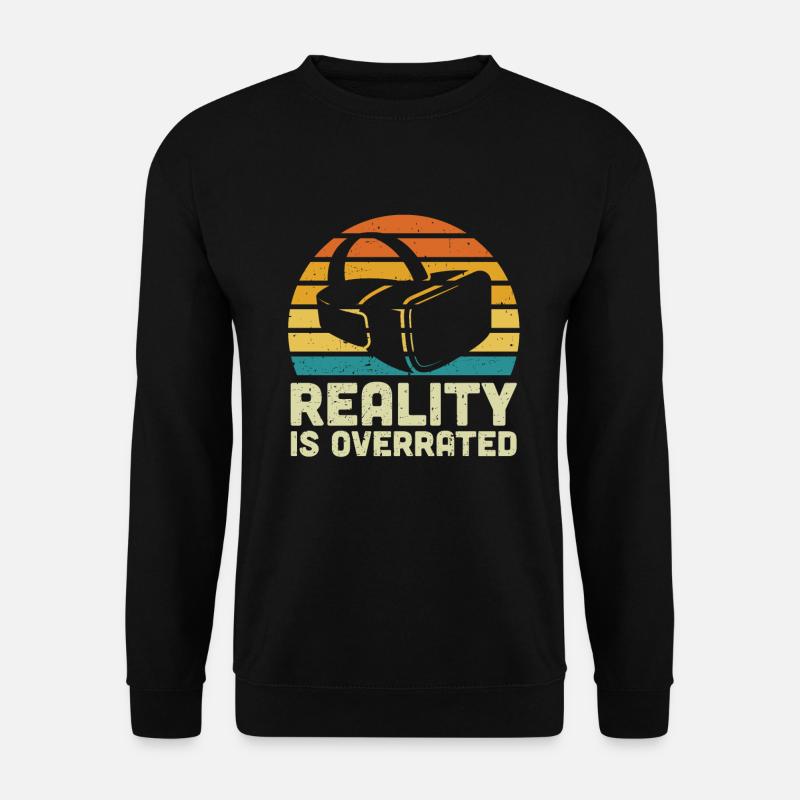 Virtual Reality VR Gift - Unisex Sweatshirt - black