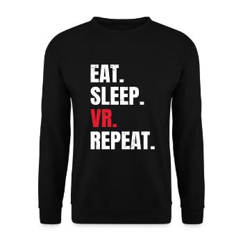 Virtual Reality VR Gift - Unisex Sweatshirt - black - Front - Alina (178cm) & Michal (187cm)