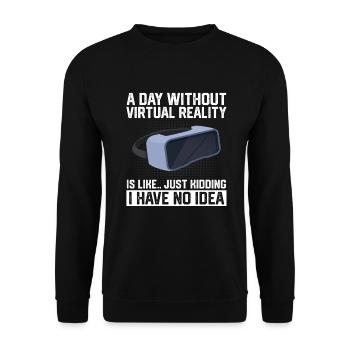 Cadeau VR de réalité virtuelle - Sweat-shirt Unisexe - noir - Devant - Alina (178cm) & Michal (187cm)