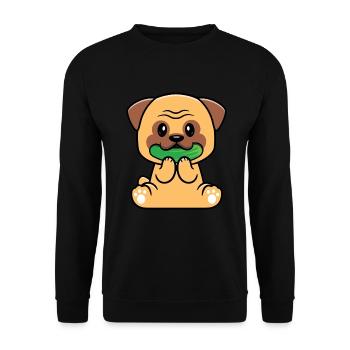 Courgette - Unisex Sweatshirt - black - Front - Alina (178cm) & Michal (187cm)