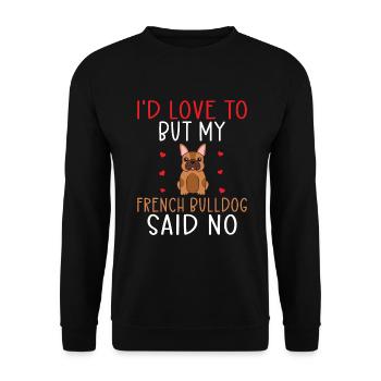 French Bulldog Gifts - Unisex Sweatshirt - black - Front - Alina (178cm) & Michal (187cm)